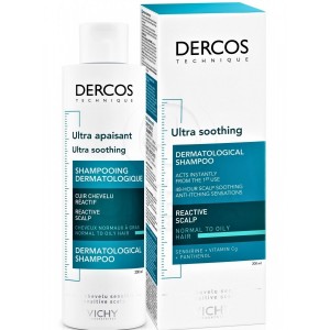 Vichy Dercos Καταπραϋντικό Σαμπουάν για Κανονικά - Λιπαρά Μαλλιά, Χωρίς Θεικά Άλατα 200ml