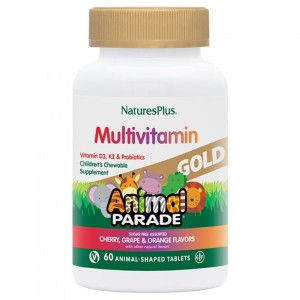 Nature's Plus - Animal Parade Gold Assorted, 60 ταμπλέτες