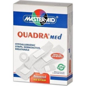 Master Aid Ταχυεπίδεσμοι Quadra Med 40 Strip Διάφορα Μεγέθη