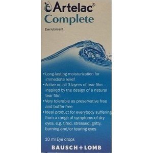 Bausch & Lomb Artelac Complete Λιπαντικό Οφθαλμικό Διάλυμα 10ml