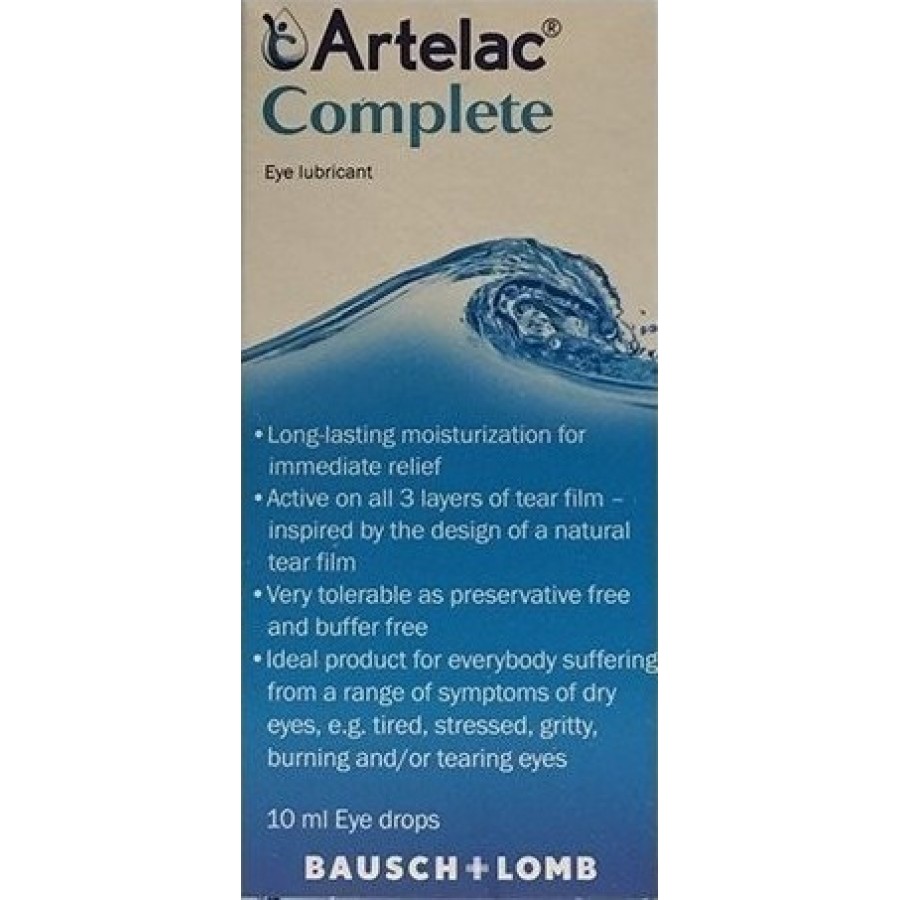 Bausch & Lomb Artelac Complete Λιπαντικό Οφθαλμικό Διάλυμα 10ml