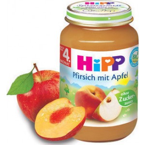 Hipp Φρουτόκρεμα Βιολογικής Καλλιέργειας με Ροδάκινο & Μήλο, 190 gr