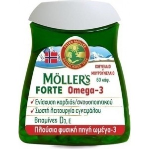 Moller's Forte Omega-3 Μουρουνέλαιο - Ιχθυέλαιο, 60 κάψουλες