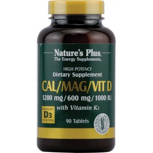 Nature's Plus Cal/Mag/Vit D3 With Vitamin K2 90 ταμπλέτες