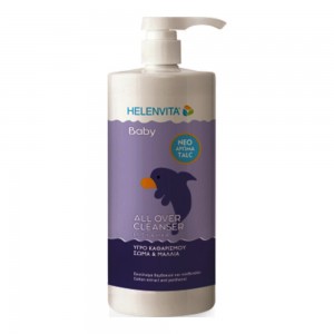 Helenvita Baby All Over Cleanser Υγρό Καθαρισμού για Σώμα & Μαλλιά με Άρωμα Talc 1000ml
