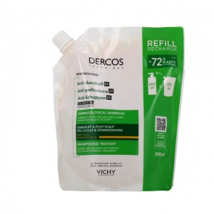 Vichy Dercos Anti-dandruff Ds Refill Σαμπουάν Kατά της Πιτυρίδας & της Ξηροδερμίας για Ξηρά Μαλλιά Μαλλιά 390ml