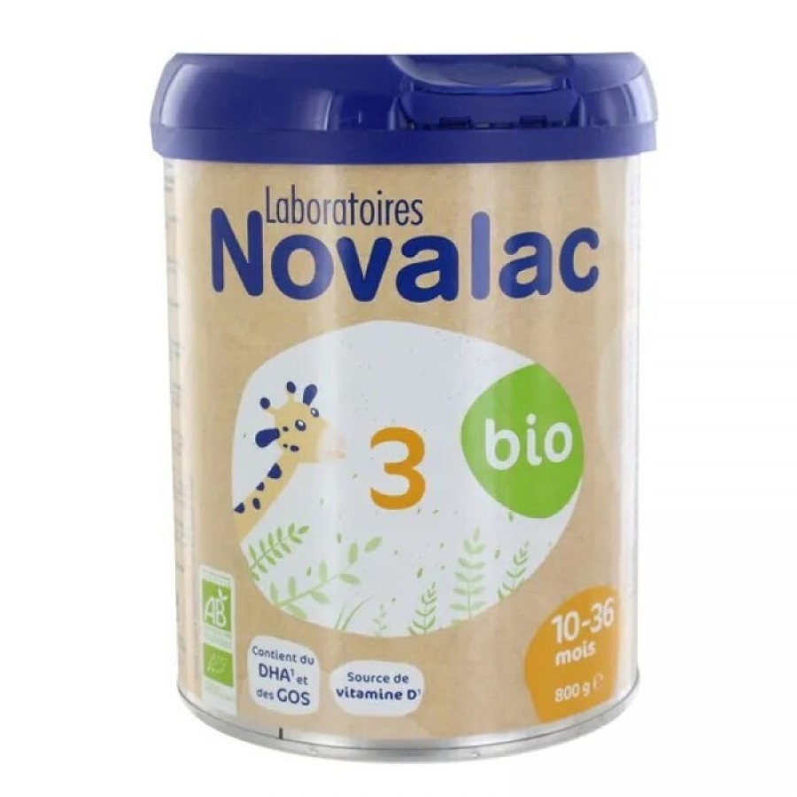 Novalac Bio 3 Βιολογικό Γάλα σε Σκόνη 3ης Βρεφικής Ηλικίας 10m+, 800g