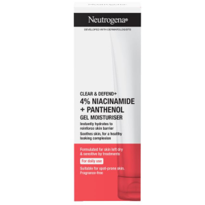 Neutrogena Clear & Defend+ Gel Προσώπου Ημέρας για Ενυδάτωση & Ατέλειες με Νιασιναμίδη & Πανθενόλη 50ml