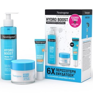 Neutrogena Hydro Boost Water Gel Cleanser 200ml & Gel Cream 50ml & Hydrating Fluid SPF50 15ml