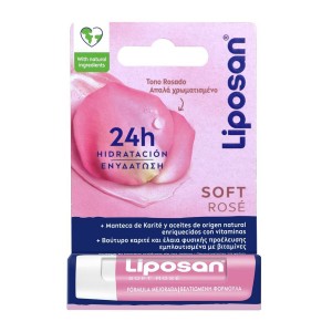 Liposan Soft Rose Lip Balm με Χρώμα Soft Rose