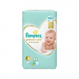 Pampers Πάνες με Αυτοκόλλητο Premium Care No. 3 για 6-10 kg 60τμχ