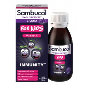 Galenica Sambucol Black Elderberry for Kids & Vitamin C Παιδικό Σιρόπι για την Ενίσχυση του Ανοσοποιητικού, 120ml