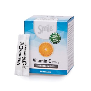 Smile Vitamin C 1000mg, Καθαρή βιταμίνη C 15 Φακελάκια