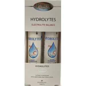 Power Of Nature PROMO Hydrolytes Συμπλήρωμα Διατροφής με Ηλεκτρολύτες 2x20 Αναβράζοντα Δισκία 1+1 Δώρο