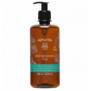 Apivita Refreshing Fig shower gel Αφρόλουτρο Σώματος με Αιθέρια Έλαια Ecopack 500ml