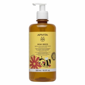 Apivita Mini Bees Απαλό Παιδικό Αφρόλουτρο & Σαμπουάν με Καλέντουλα και Μέλι 500ml