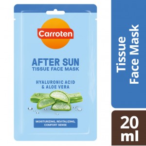 Carroten After Sun Face Mask Υφασμάτινη Μάσκα Προσώπου Για Μετά Τον Ήλιο Με Υαλουρονικό 20ml
