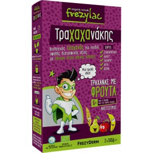 Frezyderm Frezylac Τραχαχανάκης - Βιολογικός Τραχανάς με Φρούτα Νηστίσιμος 6m+ (2x165g)