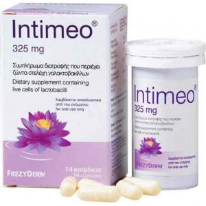 Frezyderm Intimeo - Συμπλήρωμα Διατροφής με Ζώντα Στελέχοι Γαλακτοβακίλλων, 325mg 14 κάψουλες