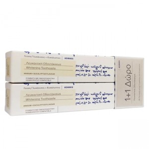 Korres Γλυκάνισος & Ευκάλυπτος Οδοντόκρεμα για Λεύκανση 2x75ml