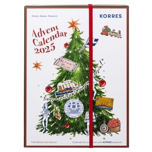 Korres Limited Edition Advent Calendar 2025 Ημερολόγιο Αντίστροφης Μέτρησης Χριστουγέννων 24 Τεμάχια