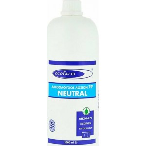 Ecofarm Neutral Αλκοολούχος Λοσιόν 70°, 1000ml