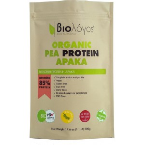 Βιολόγος Organic Pea Protein 85% Χωρίς Γλουτένη & Λακτόζη 500gr