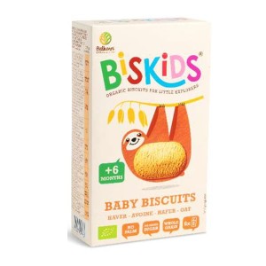 Belkorn BisKids Organic Baby Biscuits with Oatmeal 6m+, 120g