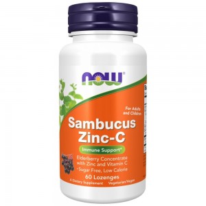 Now Foods Sambucus Zinc-C Συμπλήρωμα για την Ενίσχυση του Ανοσοποιητικού 60 υπογλώσσια δισκία