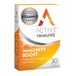 Active Immune Boost  With Vitamin D, C & Zinc Συμπλήρωμα για την Ενίσχυση του Ανοσοποιητικού 30 κάψουλες