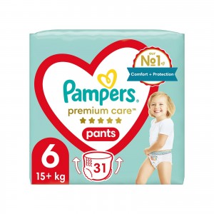 Pampers Πάνες Βρακάκι Premium Care No. 6 για 15+kg 31τμχ