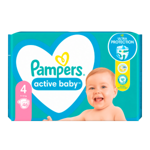 Pampers Active Baby Πάνα μέγ. 4 (9kg - 14kg), 46 πάνες