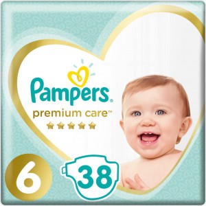 Pampers Πάνες με Αυτοκόλλητο Premium Care No. 6 για 13+kg 38τμχ