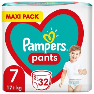 Pampers Πάνες Βρακάκι Pants No. 7 για 17+kg 32τμχ