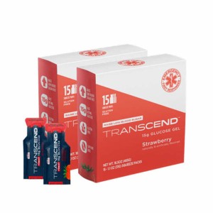 Menarini Transcend Glucose Gel Τζελ Γλυκόζης Με Γεύση Φράουλα 15 Φακελάκια Των 15ml