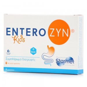 Starmel Enterozyn Kids Συμπλήρωμα για την Ενίσχυση του Ανοσοποιητικού 8 φακελίσκοι Φράουλα
