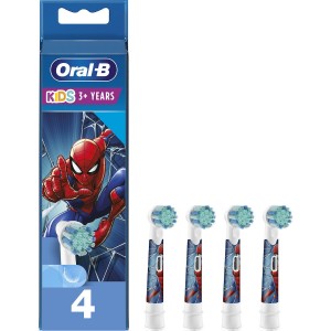 Oral-B Ηλεκτρική Οδοντόβουρτσα για 3+ Χρονών 4τμχ Extra Soft Spiderman