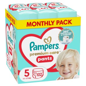 Pampers Monthly Pack Premium Care Πάνα-Βρακάκι No5 (11kg-17kg), 102τεμ