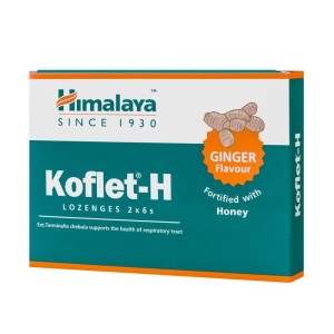 Himalaya Wellness Koflet-H Lozenges Παστίλιες για Ξηρό και Παραγωγικό Βήχα Ginger 12τμχ